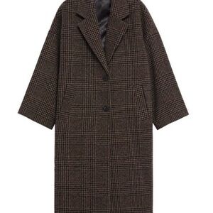 Women's Brown Plaid Coat